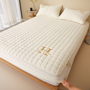 2026新款夹棉加厚床笠单件防滑席梦思床垫保护套纯棉抗菌罩床单套