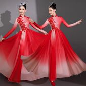 开场舞大摆裙演出服万疆现代古典舞灯火里 中国歌伴舞广场舞长裙