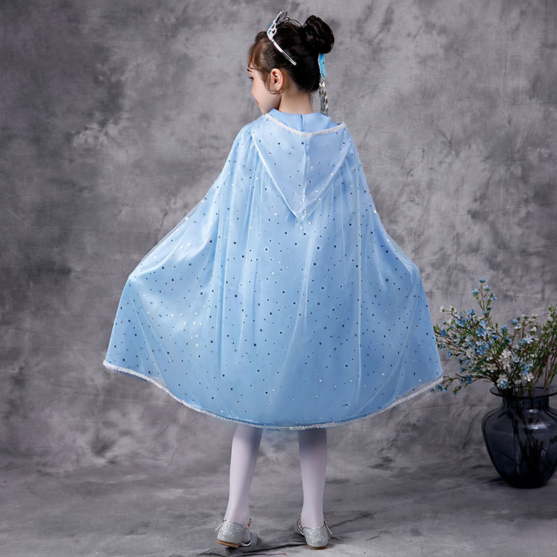 万圣节爱公主披风女童披肩冰雪奇缘秋儿童斗篷宝宝小女孩子披纱莎