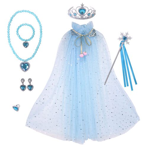 艾儿童冰雪公主披风宝宝可爱礼服披肩女童外出莎斗篷幼儿防风披纱