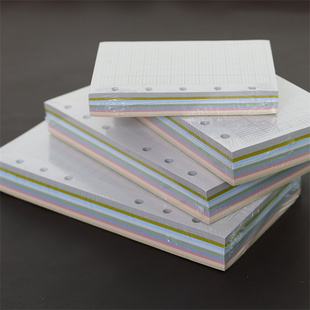 手帐本内页，特种纸纸双面印刷法文格 已打孔  A6-A7-A8-M5