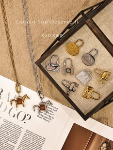 动物锁头 限定全钢/铜镀金包挂件ZP开模定制毛衣链挂件 -直播同价