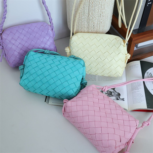 清仓 编织相机包 2024新款 迷你羊皮Loop休闲小方包单肩斜挎包 B家