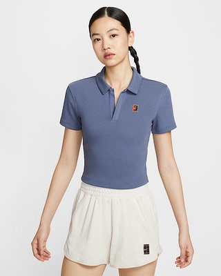 耐克网球服女郑钦文同款POLO衫运动短翻领上衣训练透气短袖HJ8993