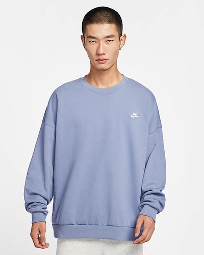 Nike/耐克男女春秋运动休闲针织透气刺绣小logo套头衫卫衣HJ1820