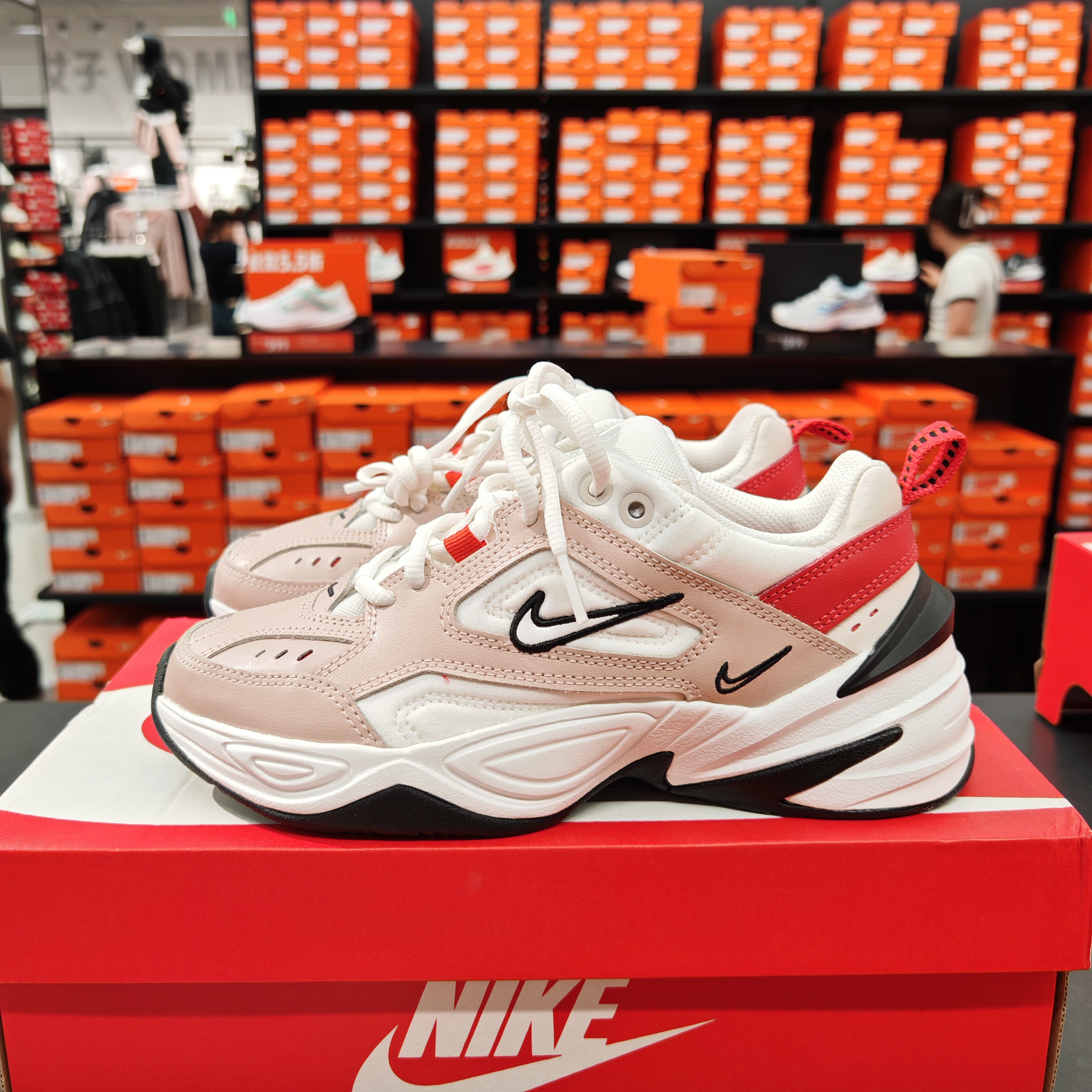 耐克Nike女春秋M2K TEKNO复古增高老爹鞋运动休闲鞋跑步鞋AO3108