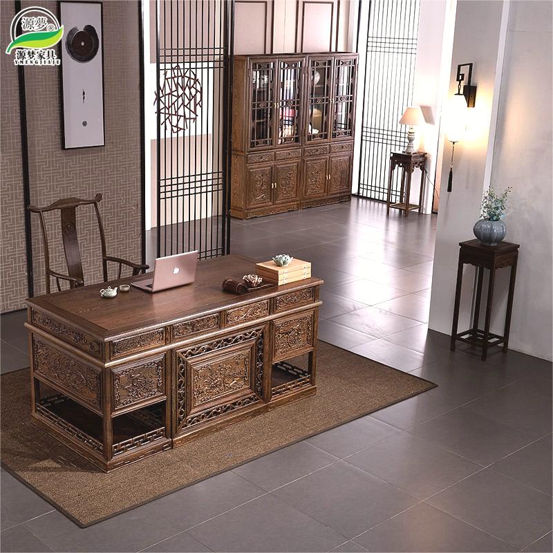 苏州工厂鸡翅木办公桌