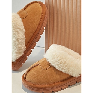 UGG河南桑坡村真皮毛一体儿童雪地靴儿童拖鞋2026新款冬季一脚蹬