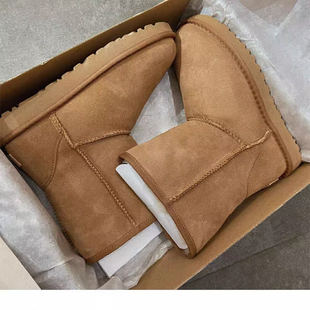 UGG桑坡冬季现货长筒女靴羊皮毛一体雪地靴女加厚防水防污棉鞋中