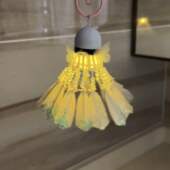 新款 碎冰冰羽毛球挂件diy串珠手工材料钥匙扣送球搭子闺蜜对象礼