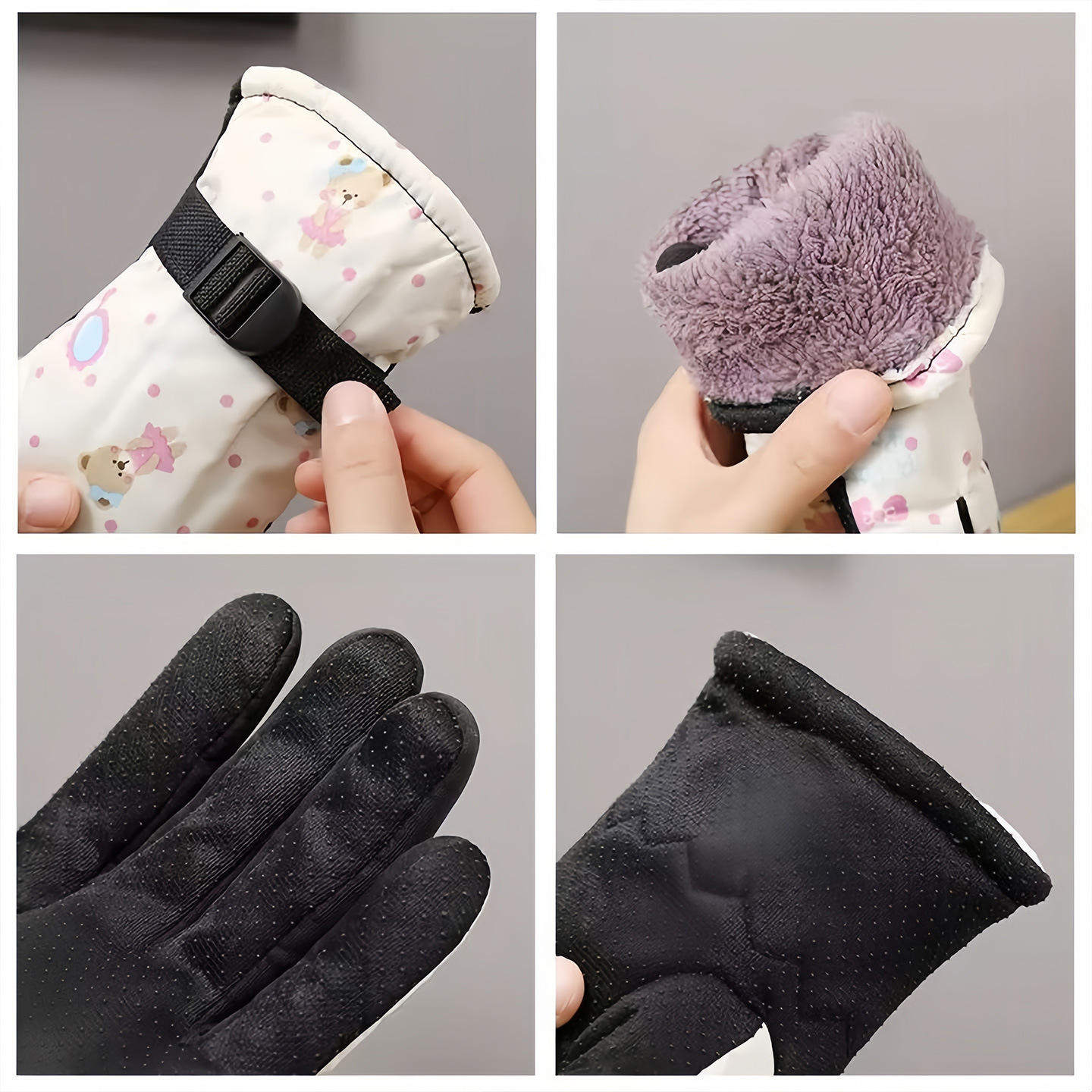 新款滑雪骑行冬季可触屏加绒加厚户外时尚保暖防风防水电动车手套