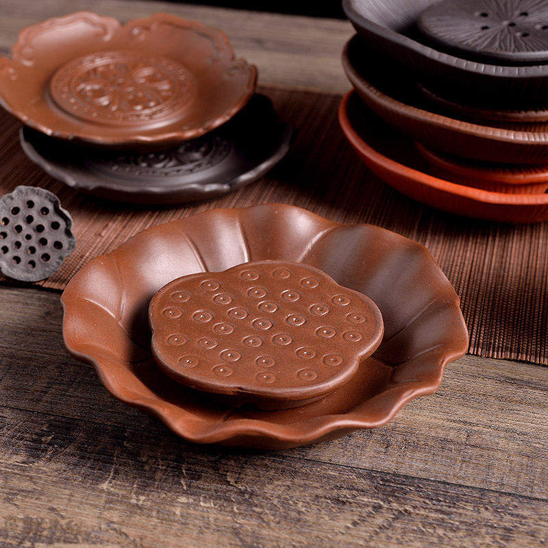 新款宜兴紫砂壶承 可拆分茶壶底座茶托盘养壶垫陶瓷功夫茶具 茶道