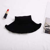 新款 假领子百搭秋冬套头围脖女护立领颈椎纯色保暖针织高领脖套