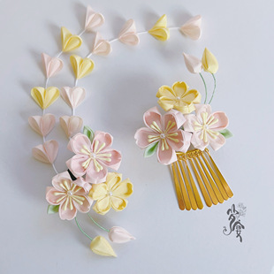 【梦瑶】日系古风手作和风绉布发饰和服浴衣汉服写真配饰边