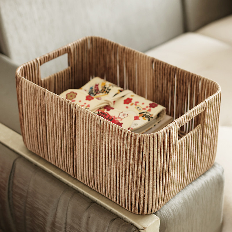美式轻奢收纳筐仿藤编织收纳篮浴室置物篮水洗篮子书本杂志收纳筐,收纳整理,其他收纳篮,淘宝优惠券,粉丝福利购,淘宝优惠卷