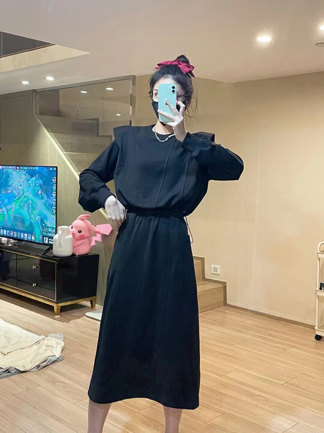 欧货休闲宽松舒适时尚套裙小个子洋气减龄设计感春季新款港风潮品