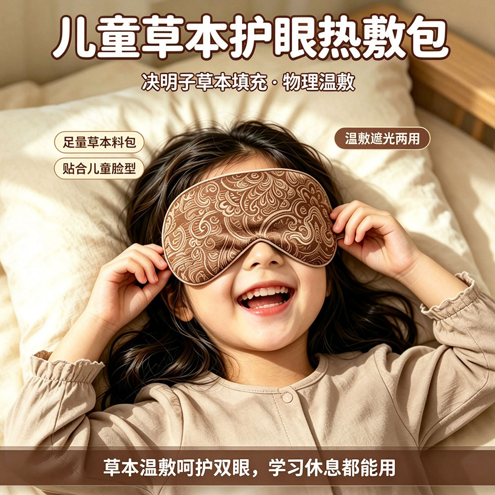 儿童决明子眼罩敷眼中药包敷眼热袋草本热敷护眼包学习缓解眼疲劳