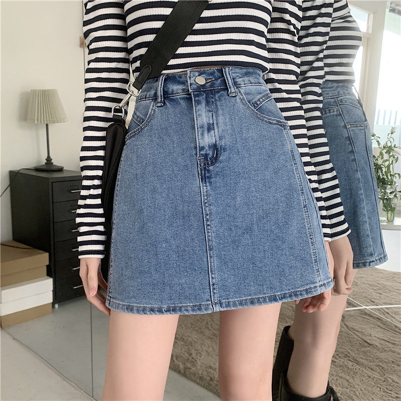 高腰牛仔短裙女2026春夏新款a字裙显瘦百搭大码黑色包臀半身裙子,女装/女士精品,半身裙,淘宝优惠券,粉丝福利购,淘宝优惠卷