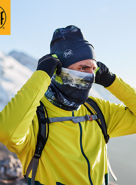 BUFF户外防风无檐瓜皮运动帽男女保暖亲肤透气防风抓绒帽双面帽