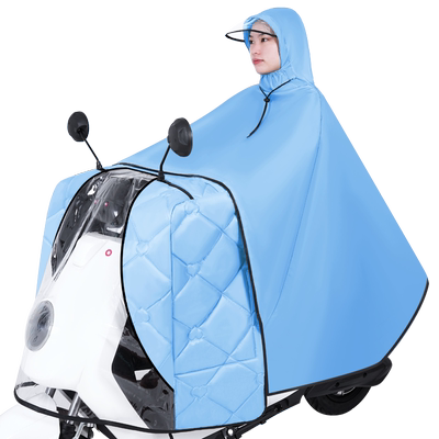 电动车挡风被二合一雨衣电瓶摩托车挡风遮雨罩分体式雨披四季通用