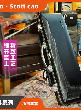 法国Bam成人黑色时尚百搭手提专业小提琴盒 防潮耐用双肩背方盒