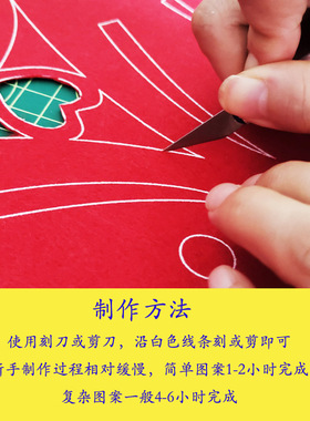 剪纸云肩半成品图稿儿童剪纸走秀装饰手工亲手做材料DIY线稿图