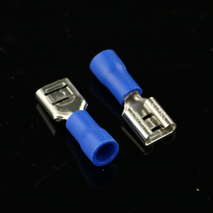 1000只i. 6.3插簧线耳线鼻子母预绝缘端头 FDD2 250冷压接线端子