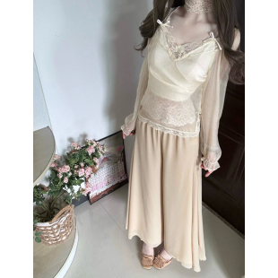 白小云/蕾丝系列和双层裙裤 蕾丝开衫/美背吊带/双层裤裙