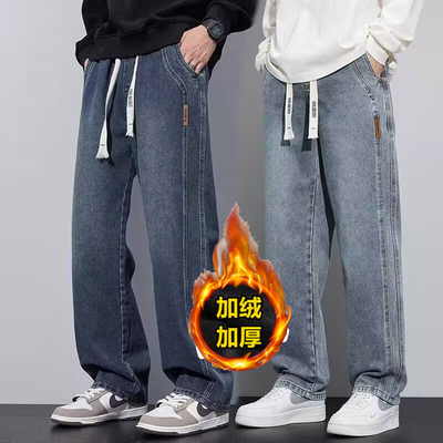 牛仔裤男士宽松劳保工装耐磨裤子