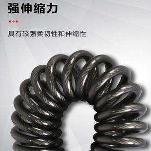 钓鱼失手绳钢丝路亚钳自动伸缩弹簧绳路亚挂扣防丢绳登山扣配件