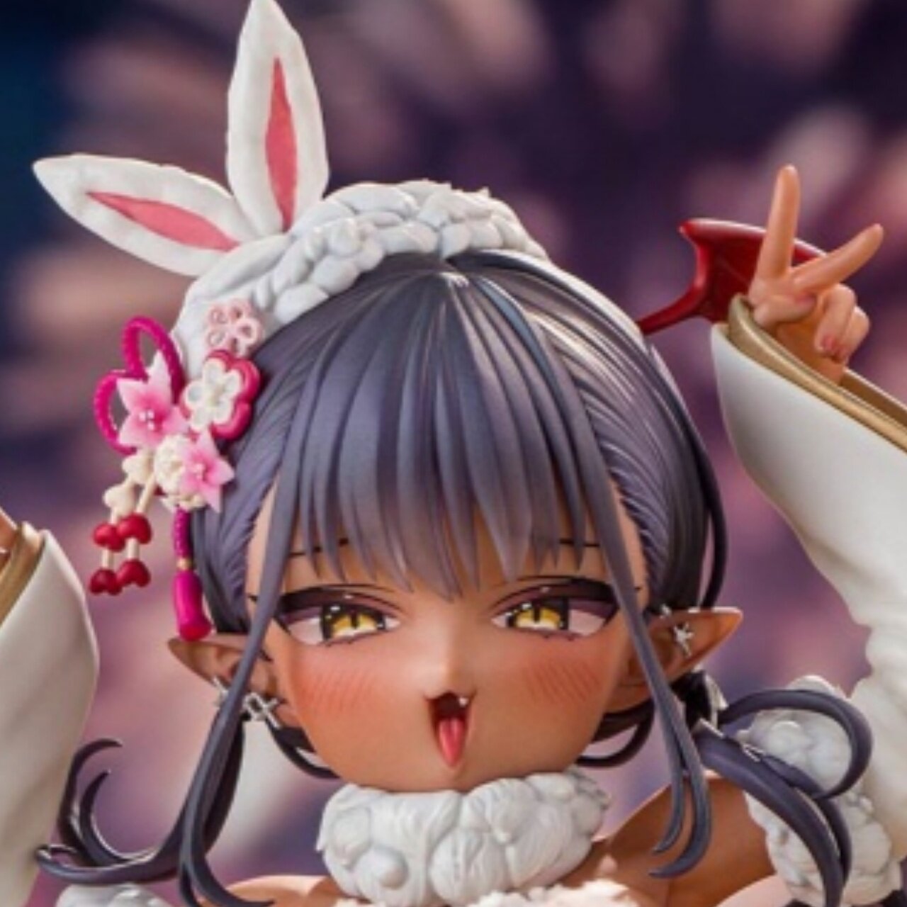 褐色小魅魔和服兔女郎手办