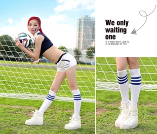 日系韩啦啦操学院风二条杠过膝长筒袜女学生袜子中筒袜棒球袜女