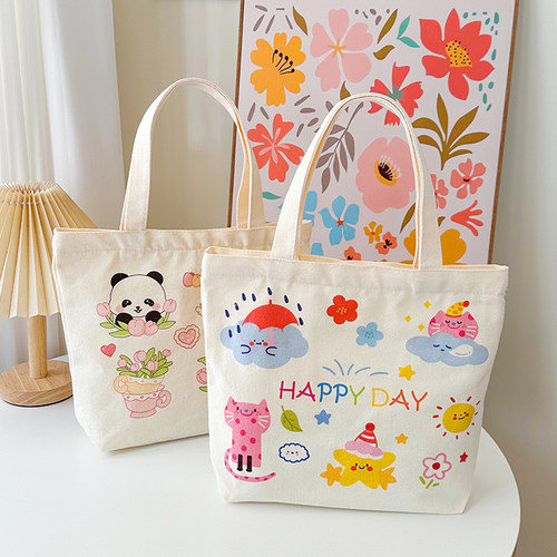 便携通勤包卡通补习手提袋帆小学生布包儿童周岁节日袋生日礼品袋