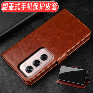 适用于OPPORENO12手机壳oppo reno12翻盖皮套软硅胶防摔全包边reno12百搭简约PJV110男女新款