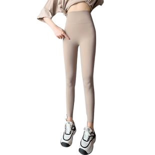 光腿神器鲨鱼裤小个子八分肉色打底裤女秋冬外穿加绒收腹肤色瑜伽