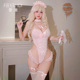 霏慕性感睡衣纯欲风珍珠连体衣qqny战袍可爱情调氛围感肚兜女qqny