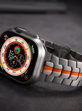 适用AppleWatchultra3不锈钢表带iWatchultra2苹果S10S11手表带iWatch11表壳Ultra2金属S9保护壳AppleWatch10