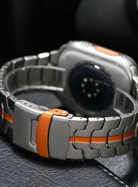 适用S11表带纯钛AppleWatch10苹果手表带Ultra3表壳iWatch11钛金属S10strap钢带iPhoneWatch9iWatchultra8SE2