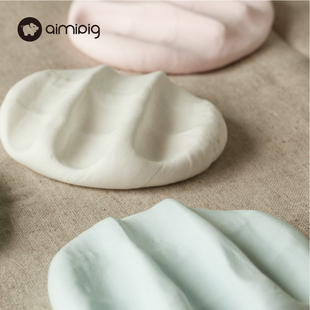 宝宝手足印泥新生婴儿百天满月胎毛纪念品DIY相框小孩手印脚印泥