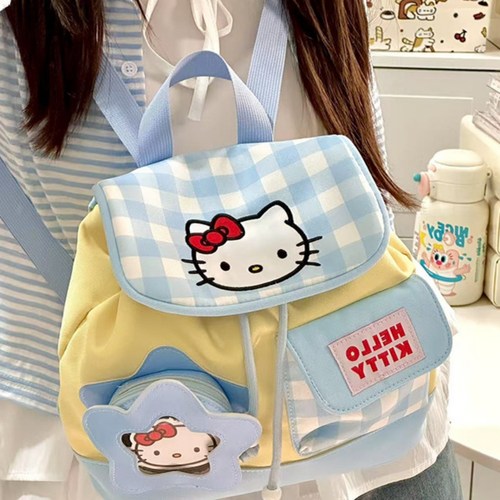 2025新款ins风可爱格子双肩背包