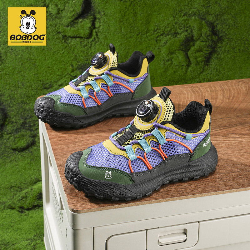 巴布豆男童运动鞋2026夏季新款透气耐磨防滑户外登山徒步鞋潮流鞋