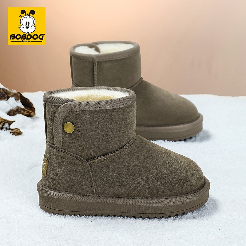 儿童冬季加绒加厚雪地靴