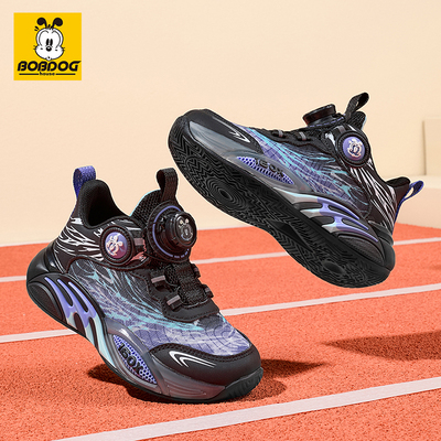 巴布豆男童篮球鞋2026春季新款儿童软底运动鞋防滑小学生休闲鞋子