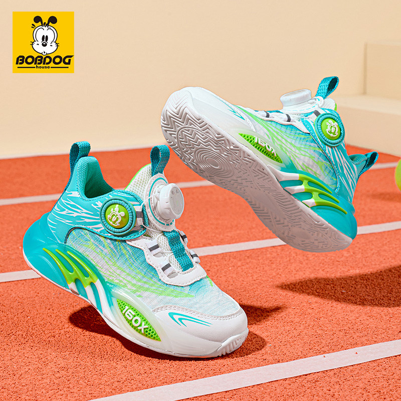 巴布豆男童篮球鞋2026春季新款儿童软底运动鞋防滑小学生休闲鞋子