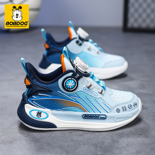 巴布豆男童运动鞋2025秋冬新款网面透气儿童鞋子小学生防滑篮球鞋