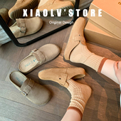 平底勃肯包头拖鞋 女鞋 女外穿2026新款 大码 41到43 春半拖鞋 加宽版