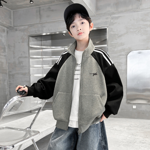儿童装男童外套春秋款2026新款春季中大童休闲男孩衣服春装酷帅潮