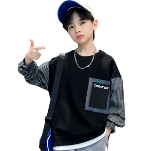 儿童装男童春装卫衣2026新款春秋款中大童男孩春季纯棉打底衫Tt恤