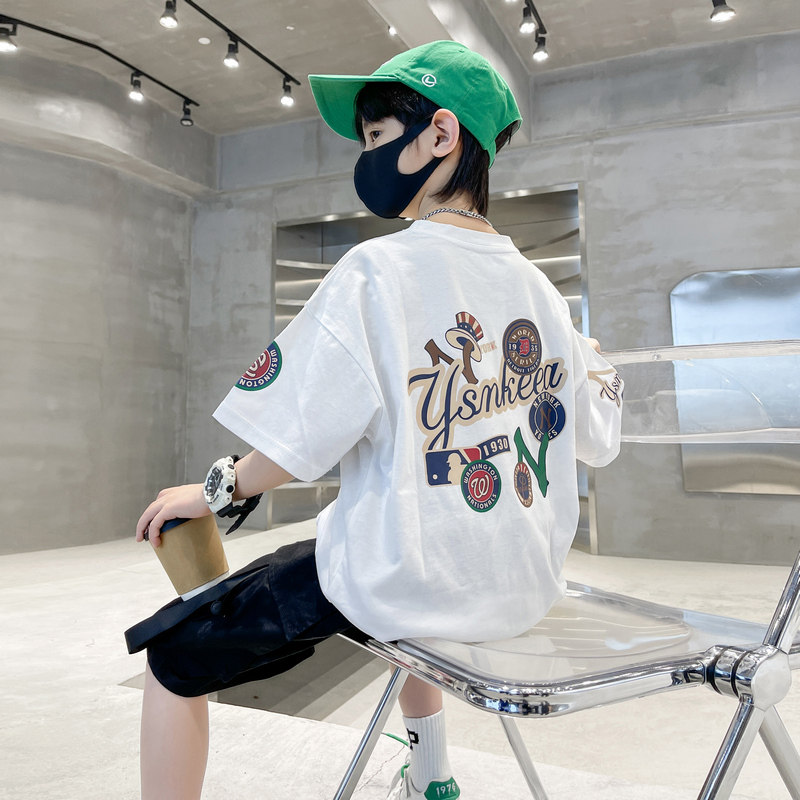 童装男童短袖t恤夏装2026新款儿童中大童夏季运动夏款男孩上衣潮