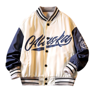 儿童装男童春装外套春秋冬款2026新款春季衣服男孩夹棉大童棒球服